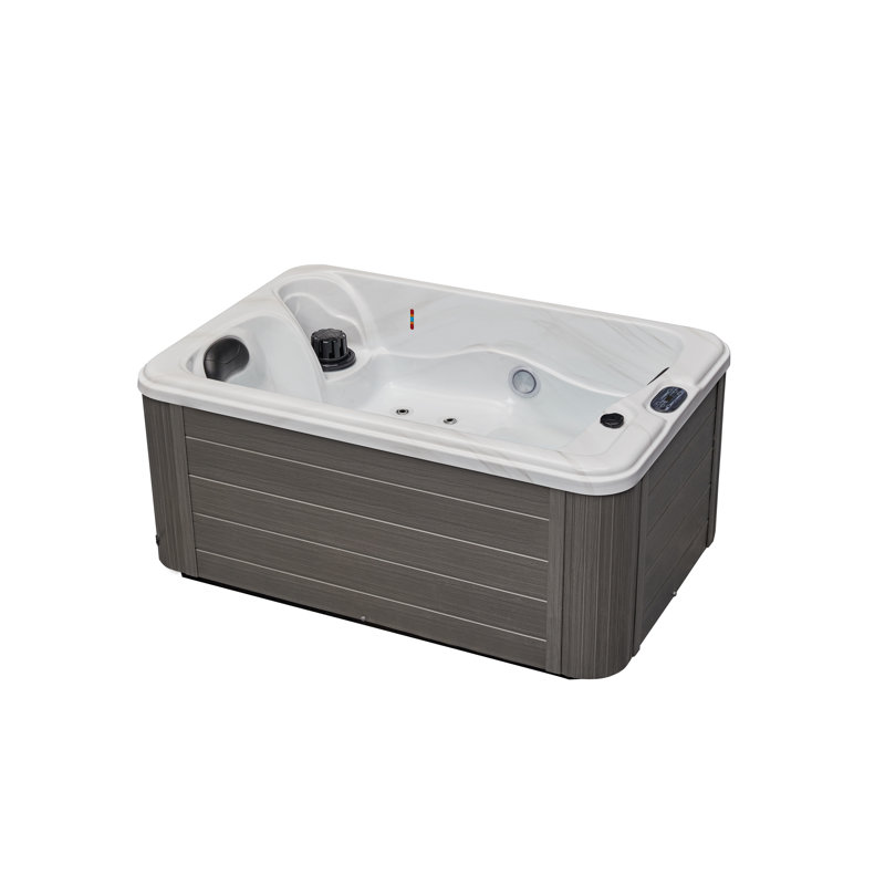 Luxury Spas 240 Volt 2 Person 15 Jet Rectangle Hot Tub with Ozonator in Gray Wayfair